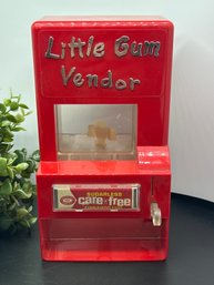 1970s Little Gum Vendor Plastic Gum Stick Vending Machine Bank By Superior Toys,  Wall Mount
