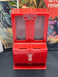 1950s HERSHEY Bar Bank, Vending Machine Candy Dispenser, Penny Operated, Mftd By G. Felsenthal & Sons, Inc.