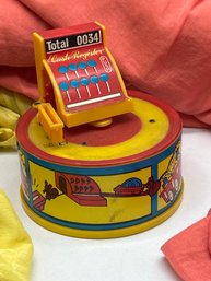 Magic Mouse Bank Mechanical Vintage Wind Up Toy, Cash Register Bank, Working