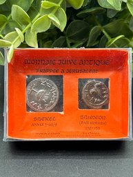 Ancient Jewish Coins Minted In Jerusalem, Copyrighted Replicas, Ministry Of Tourism, Shimeon, Shekel