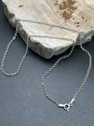 Dainty Rolo Link Collar Necklace, Designer HANS, Marked ITALY 925