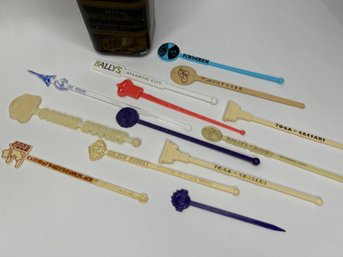 Vintage Swizzle Stick / Drink Stirrers, Stir Sticks Collection From Casinos, Hotels, Las Vegas, Atlantic City