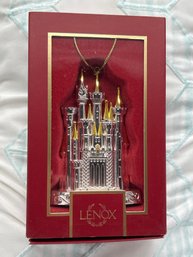LENOX DISNEY 4.25' Disney Castle Metallic Ornament, 2021, Disney Showcase Collection With Original Box