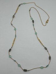 Alexis Bittar Gold Toned, Crystal And Stone Bead Necklace, 42 Inches