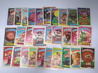 Collection Of 1980s Garbage Pail Kids Collector Cards And 2 Trashcan Trolls Trading Cards