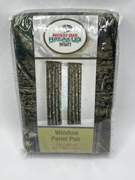 Mossy Oak Camouflage Window Panel Curtains, New, 80 X 63,  Each Panel 40' Wide