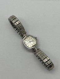 Bulova 10K R.g.p. Bezel Wind-Up Womens Cocktail Watch, Working, 6-7 Inch Stretch Band