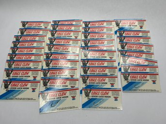 Lot Of Eagle Claw Good Luck Hooks On Cards