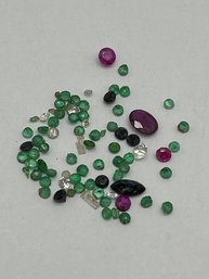 Emeralds And Other Loose Stones Recovered From Gold Jewelry