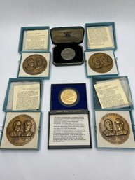 Collection Of Commemorative Coins And Medallions