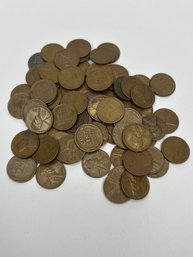 Large Collection Of Copper Wheat Pennies, Mostly 1950s