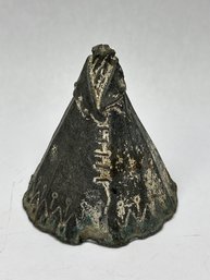 Very Old 4 Inch Metal Indian Tee-pee  Bank