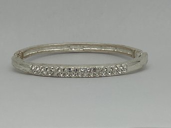 Swarovski Crystal Bangle Bracelet With Latch, 2.5 Inch
