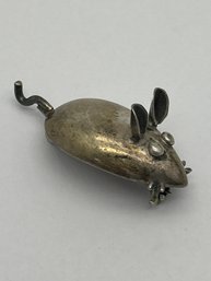 Taxco Mexico Sterling Silver Mouse Pin, Makers Mark, Eagle Hallmark