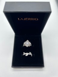 Lajerrio Flower Cluster And Leaves Ring Set, In Box, Size 7.5