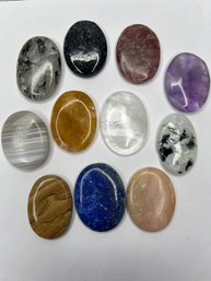 Polished Gemstones, Crystals, Mixed Stones, Collection Or For Jewelry Making, Roughly 1.5 Inch Each