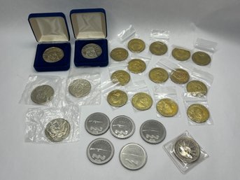 Large Assortment Of Replica Coins And Medallions