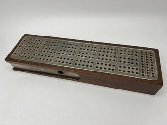 Late 1800s Cribbage Board, 10.5 Inches, Varnished Wood