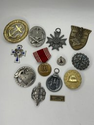 German WWII And Other Assorted Medals/pins/replicas