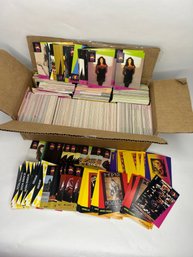 Box Full Of Super Stars Trading Cards, 1991, Cher, Taylor Dane And Many More.  Box Is 12' X 7' X 3'