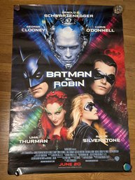 1997 Batman & Robin Movie Poster, Final Style, Warner Brothers, Poison Ivy, Mr. Freeze, 27' X 40'