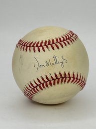Official American League Bobby Brown Ball With Don Mattingly Signature / Autograph