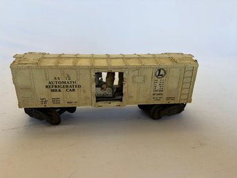 Old Automatic Refrigerated Milk Model Train Car Lionel: Rusted