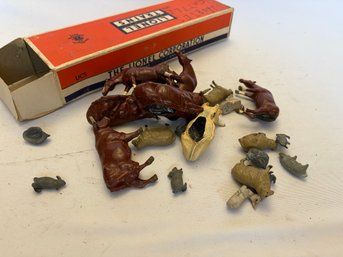 Horses/Cattle Pieces In Lionel Box