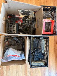 Large Lot Of Track Pieces And Train Pieces