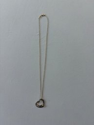 Beautiful .925 Engraved Tiffany & Co. Heart Pendent Necklace