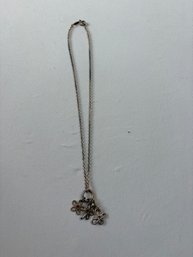 Vintage .925 Engraved Tiffany & Co. Necklace With Floral & Butterfly Charms
