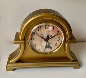 Taittinger Champagne Advertising Mantel Clock  Woman In Black Cocktail Dress In Champagne Glass