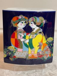 Rosenthal Studio Line 1001 Nacht Bjorn Wiinblad Porcelain Vase Cobalt Blue Germany