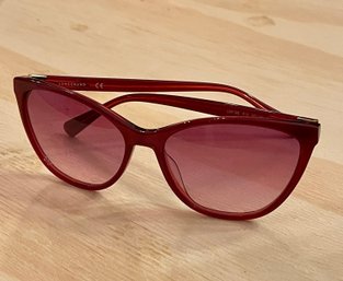 Longchamp LO695S Red Cat Eye Designer Sunglasses W/ Gradient Lenses
