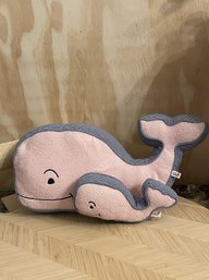 Vineyard Vines Whale Plush Set Pink Blue Gingham