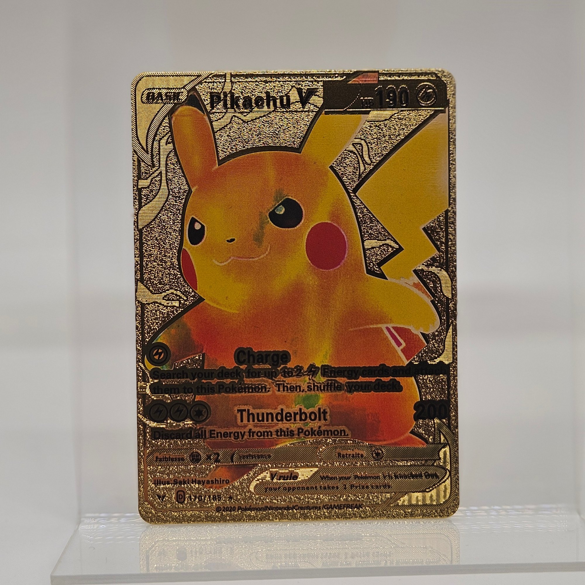 Gold Pikachu Holo Custom Pokemon Card #10453 | Auctionninja.com