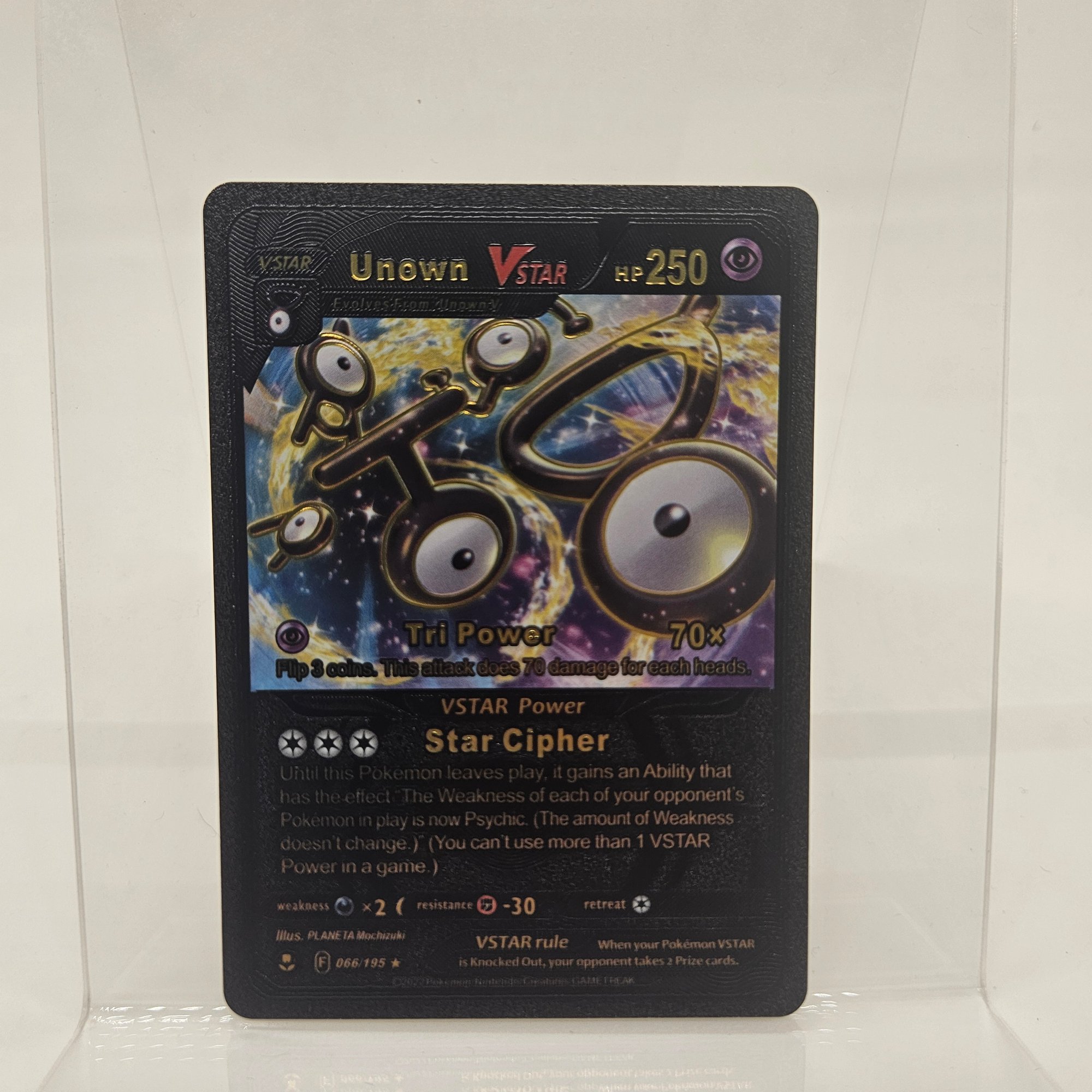 Unown V Star Custom Black Pokemon Card #14723 | Auctionninja.com