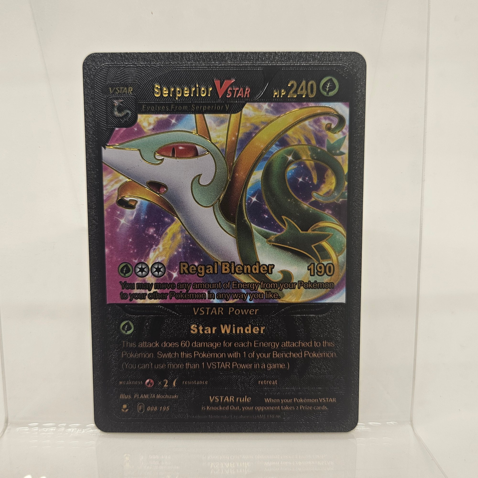 Serperior V Max Custom Black Pokemon Card #14740 | Auctionninja.com