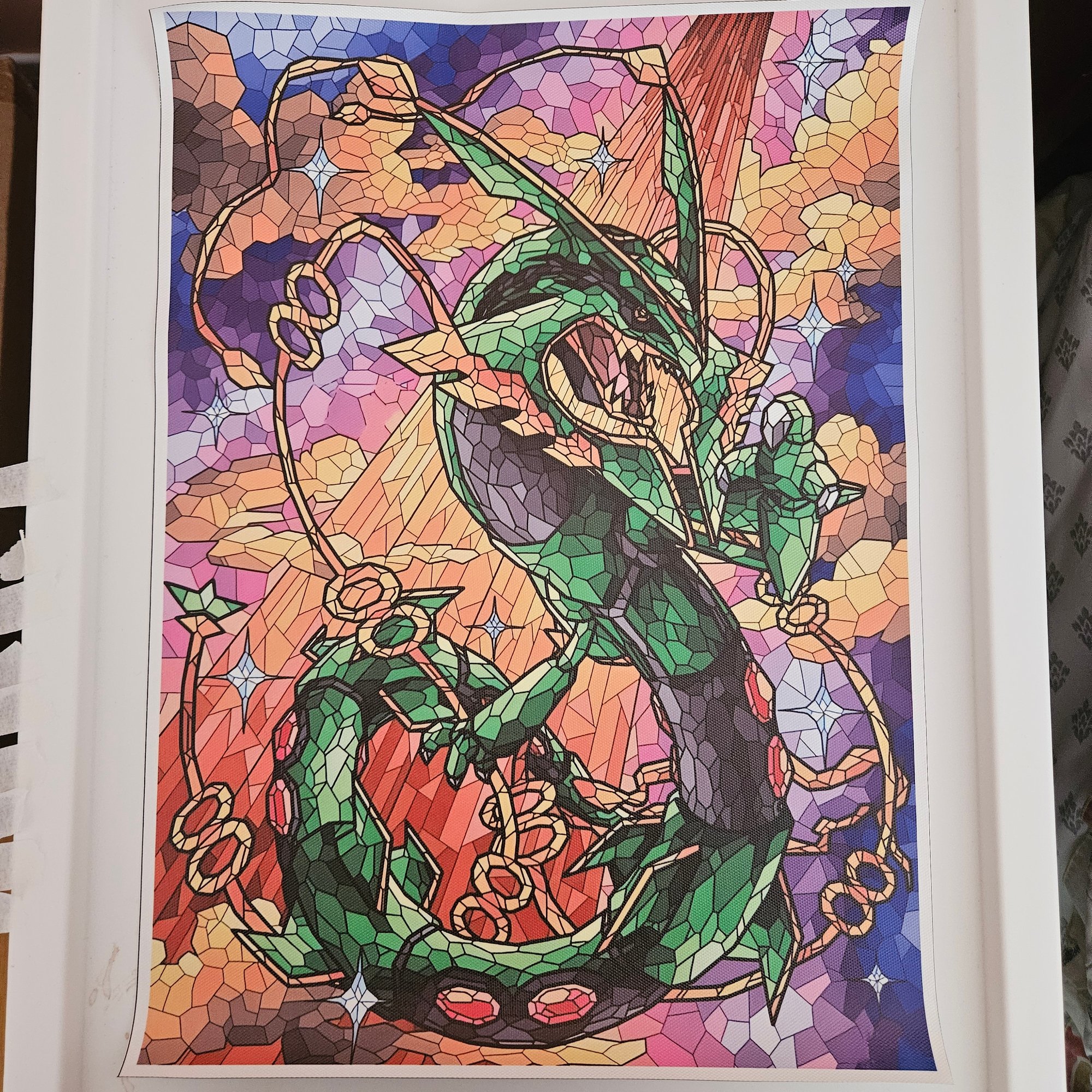 stained glass pokemon cards Hope & Light Stained Glass Art TCG Playmat – Usagi Draws main image 0