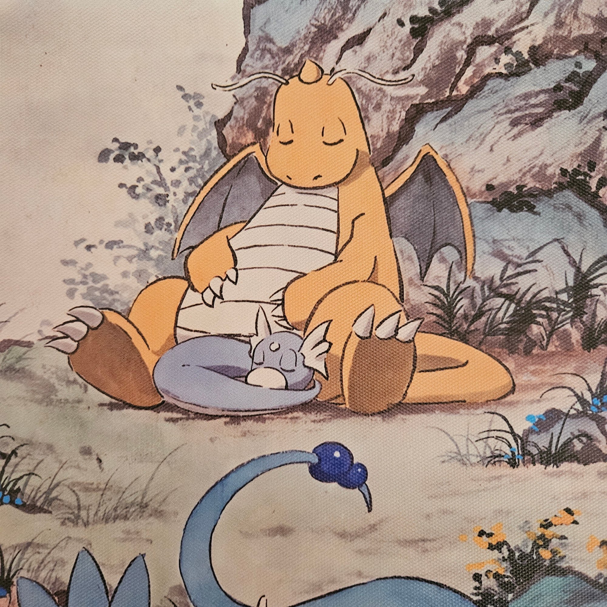 Sleeping Dragonite Dragonair Dratini Japanese Style Pokemon Poster #17272 |  Auctionninja.com