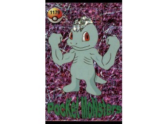 Machop Holo Prism Vintage Japanese Pokemon Vending Machine Pocket Monsters