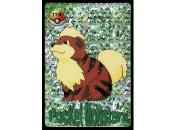 Growlithe Holo Prism Vintage Japanese Pokemon Vending Machine Pocket Monsters