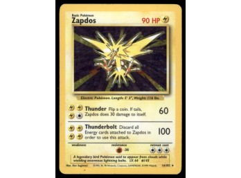 Zapdos Base Set #016/102 Holo Pokemon Card