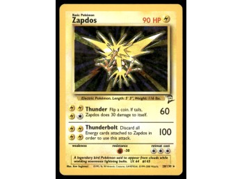 Zapdos Base Set 2 #020/130 Holo Pokemon Card
