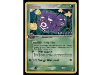 Weezing Stamped Delta Species #33/113 Holo Pokemon Card