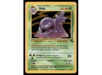 Muk (13) Fossil #13/62 Holo Pokemon Card