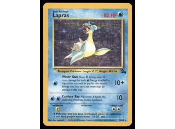 Lapras (10) Fossil #10/62 Holo Pokemon Card