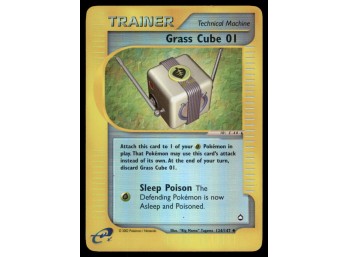 Grass Cube 01 Aquapolis #124/127 Holo Pokemon Card