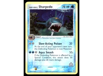 Team Aqua's Sharpedo Team Magma vs Team Aqua #18/95 Holo Pokemon Card