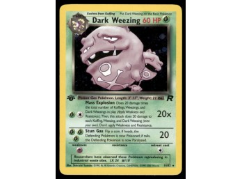 Dark Weezing 1st Ed. (14) Team Rocket #14/82 Holo Pokemon Card